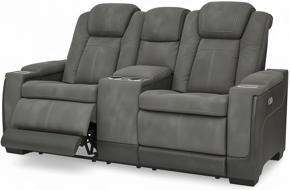 Power Reclining Loveseat with Storage Console — Next-Gen Durapella power reclining furniture